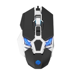 Q18 Gaming Mouse Ergonomic Wired Mouse 9-Key LED 6400DPI Optical Macro Programming USB Wired Mice Computer Game Mouse