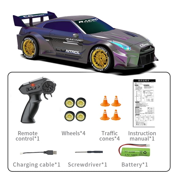 Q228 Mini RC Drift Car 2.4G 4WD Remote Control Racing Vehicle with LED Lights Radio Controlled Competition Car Desktop Toys