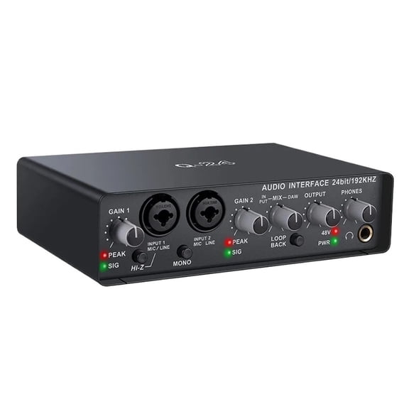 Q24 Universal Professional Interface USB Computer Arranger Sound Card With Monitor Electric Guitar Live Recording ,Easy to Operate