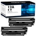 thumbnail image 1 of Q2612A 12A Toner Cartridges 2-Pack Compatible for HP 12A Q2612D Q2612A 1020 Laserjet 1018 1022 3050 3015 3020 3030 3050Z 3052 3055 1010 1012 1015 1020 Printers Ink, 1 of 7