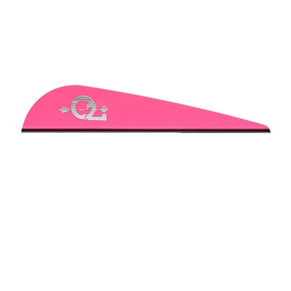 Q2i DV-X 3" Shield Cut Arrow Vanes-Fletching with Tri-Fusion Tech, Pink (100 Pk)