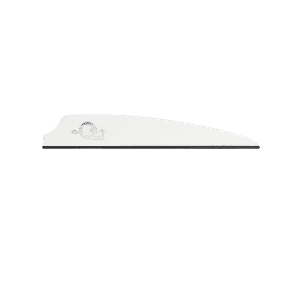 Q2i Fusion X-II 3" Target Vanes with Tri-Fusion Technology, Premium Arrow Fletching for Archery Arrows, White, 36 Pack