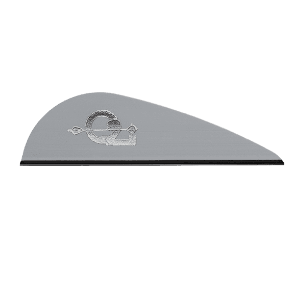 Q2i PREDATOR‑X Arrow Fletches for Bow Hunting, High Performance Vanes for Archery Arrows, Durable Arrow Fletching, Gray, 100 Pack