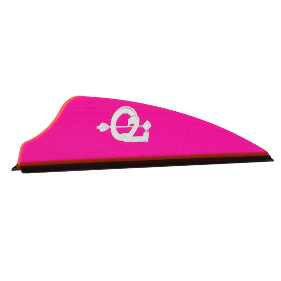 Q2i ZEON Fusion X‑II 2.1" High‑Visibility Arrow Vanes, Durable Arrow Fletching for Archery Arrows, Pink, 50 Pack