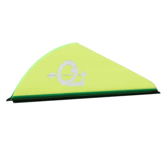 Q2i ZEON Rapt‑X High‑Visibility Arrow Vanes, Durable Arrow Fletching for Archery Arrows, Green, 50 Pack