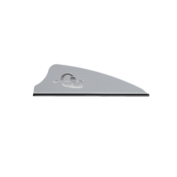 Q2i Fusion-II 2.1"Target Archery Vanes-Fletching with Tri-Fusion Tech, Gray (100 Pk)
