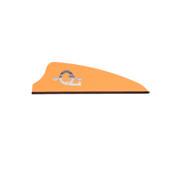 Q2i Fusion-II 2.1" Target Archery Vanes-Fletching with Tri-Fusion Tech, Orange (100 Pk)