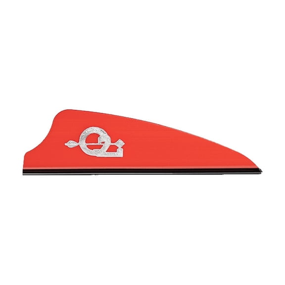 Q2i Fusion-II 2.1" Target Archery Vanes-Fletching with Tri-Fusion Tech, Red(36 Pk)