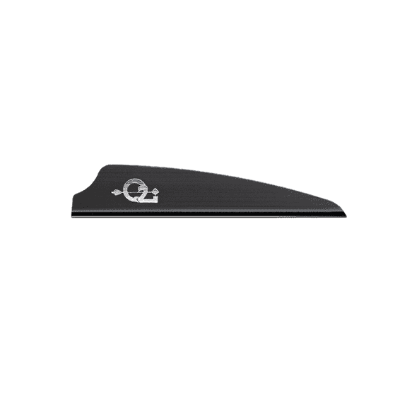 Q2i Fusion X-II 2.5" Target Archery Vanes -Fletching with Tri-Fusion Tech, Black (100 Pk)