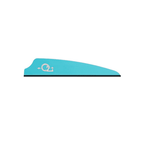 Q2i Fusion X-II 2.5" Target Archery Vanes Premium Arrow Fletching, Teal (36 pk)