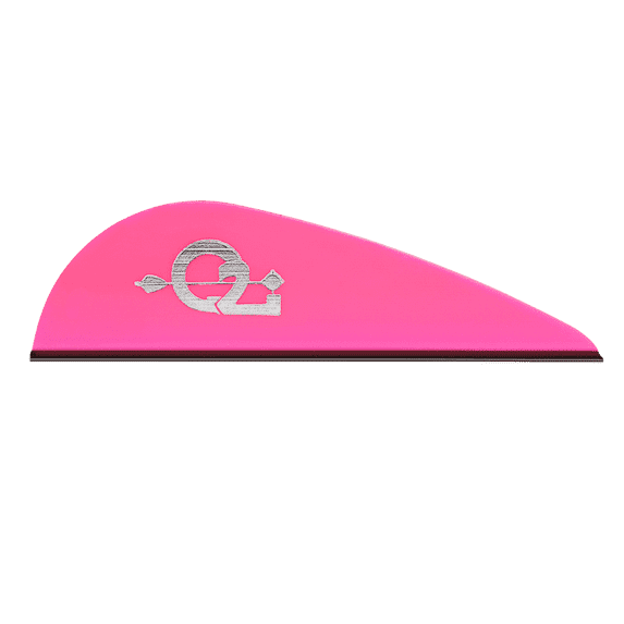 Q2i Predator X 2" Target Archery Vanes-Fletching with Tri-Fusion Tech, Pink 100 Pk.