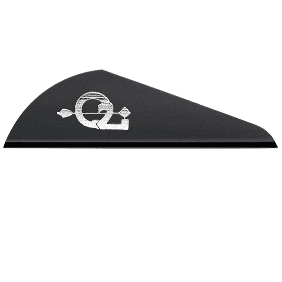 Q2i Archery Rapt-X Target Archery Vanes-Fletching with Tri-Fusion Tech, Black (100 Pk)
