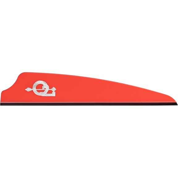 Q2i Rigid Fusion X-II | 2.5" | 100pk | RED | High-Performance Arrow Fletching Vanes with Tri-Fusion Adhesion Technology for Target Archery