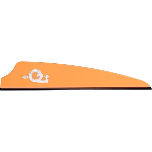 Q2i Rigid Fusion X-II | 2.5" | 36pk | ORANGE | High-Performance Arrow Fletching Vanes with Tri-Fusion Adhesion Technology for Target Archery