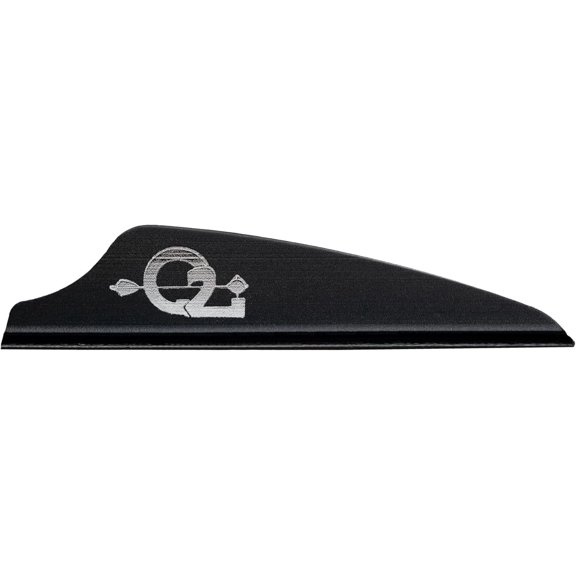 Q2i Rigid Fusion X-II SL | 1.75" | 100pk | BLACK | High-Performance Arrow Fletching Vanes with Tri-Fusion Adhesion Technology for Target Archery