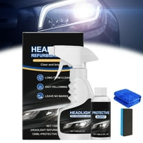 Q4 Headlight Restoration Kit - 4.23oz Headlight Cleaner & Restorer with 0.3oz Refill, Includes Crystal Coating for UV Protection, Removes Cloudiness & Yellowing