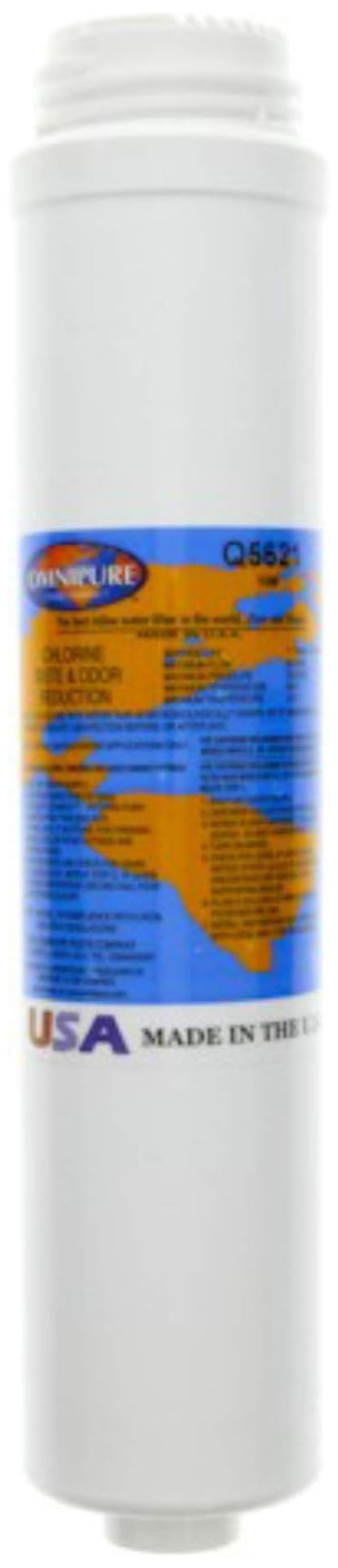 Q5621 Carbon Block Water Filter - 2.5x12 Inch - Lead & Cyst Reduction - 3000 Gallon/1 Year Life - Whole House & Standard Filter Housings