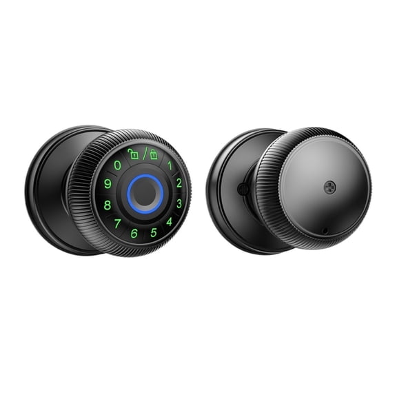 Q6 Smart Fingerprint Door Lock Round Knob Electronic Lock with Password/Key APP Unlock