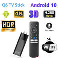 thumbnail image 1 of Q6 TV STICK voice Control Allwinner H313 quad core Cortex A53 HDMI2.0 Dual WiFi 4G 5G Android 10 TV 2GB 16GB BT 5.0 HD 4K Smart TV Stick, 1 of 7