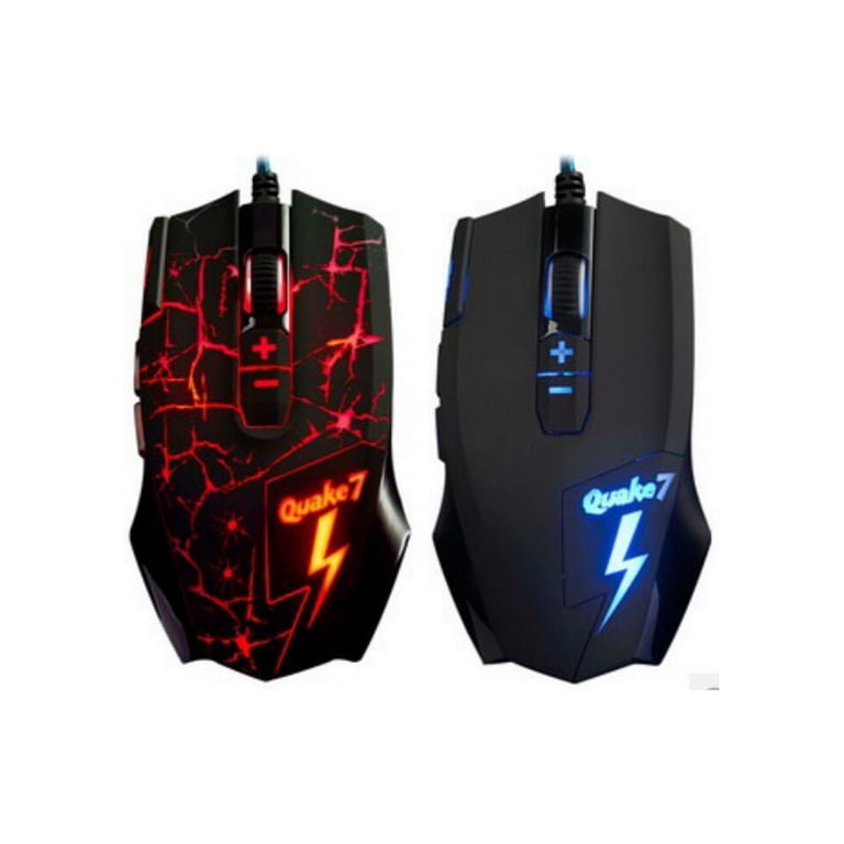 Q7 Black Backlit Gaming Mouse Wired USB 3200 DPI Mouse 8 keys