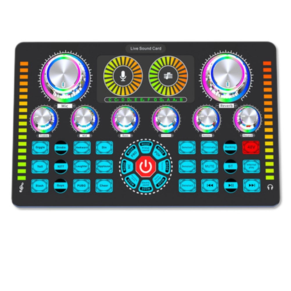 Q7 Sound Card Studio Record Mic Mixer Voice Changer Live Streaming