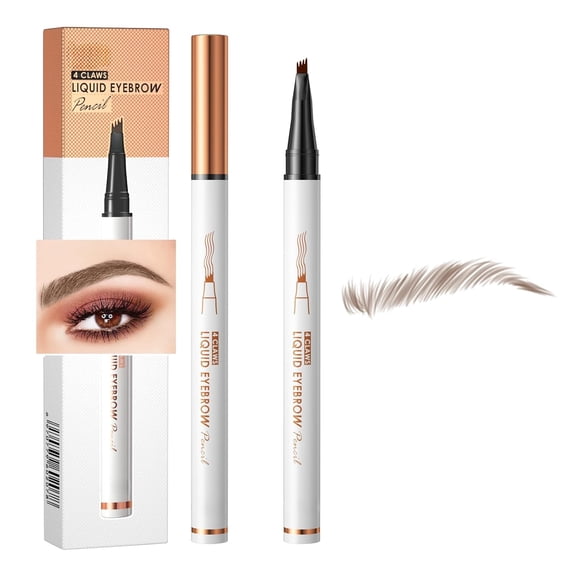 Q707 4 Tipped Precise Brow Pen – Long-Lasting Waterproof Eyebrow Pencil for Natural, Defined Brows – Easy to Use, Suitable for All Skill Levels (Dark Coffee)