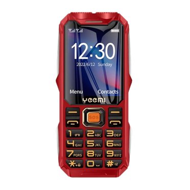 ASHATA Big Flip Mobile For Elderly, 2.4 Inch Senior 2G Phone, Dual SIM Card Dual Standby Full Voice Assistance With Flashlight Radio (US