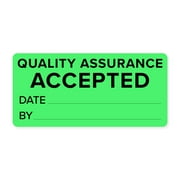 QA Accepted Quality Assurance Inventory Labels 2 x 1