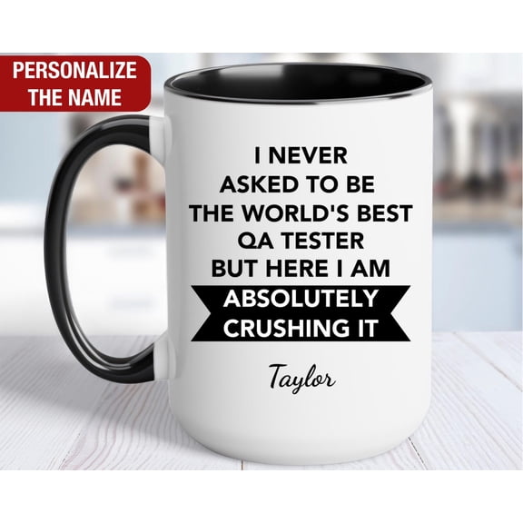 QA Tester Personalized Gift Worldamp39s Best QA Tester Mug QA Tester Coffee Cup Custom Gif