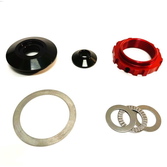 QA1 2.205-8 TPI Coilover Conversion Kit 2.5in ITT Strut - Red Anodized Nut