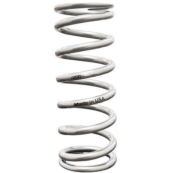 QA1 Precision Products, Inc 9HTSP650 QAP9HTSP650 SPRING, CR-SI HT HIGH TRAVEL 3.8 IN, 9 IN X 650 LBS/IN TAPER PIGTAIL SILVER PC