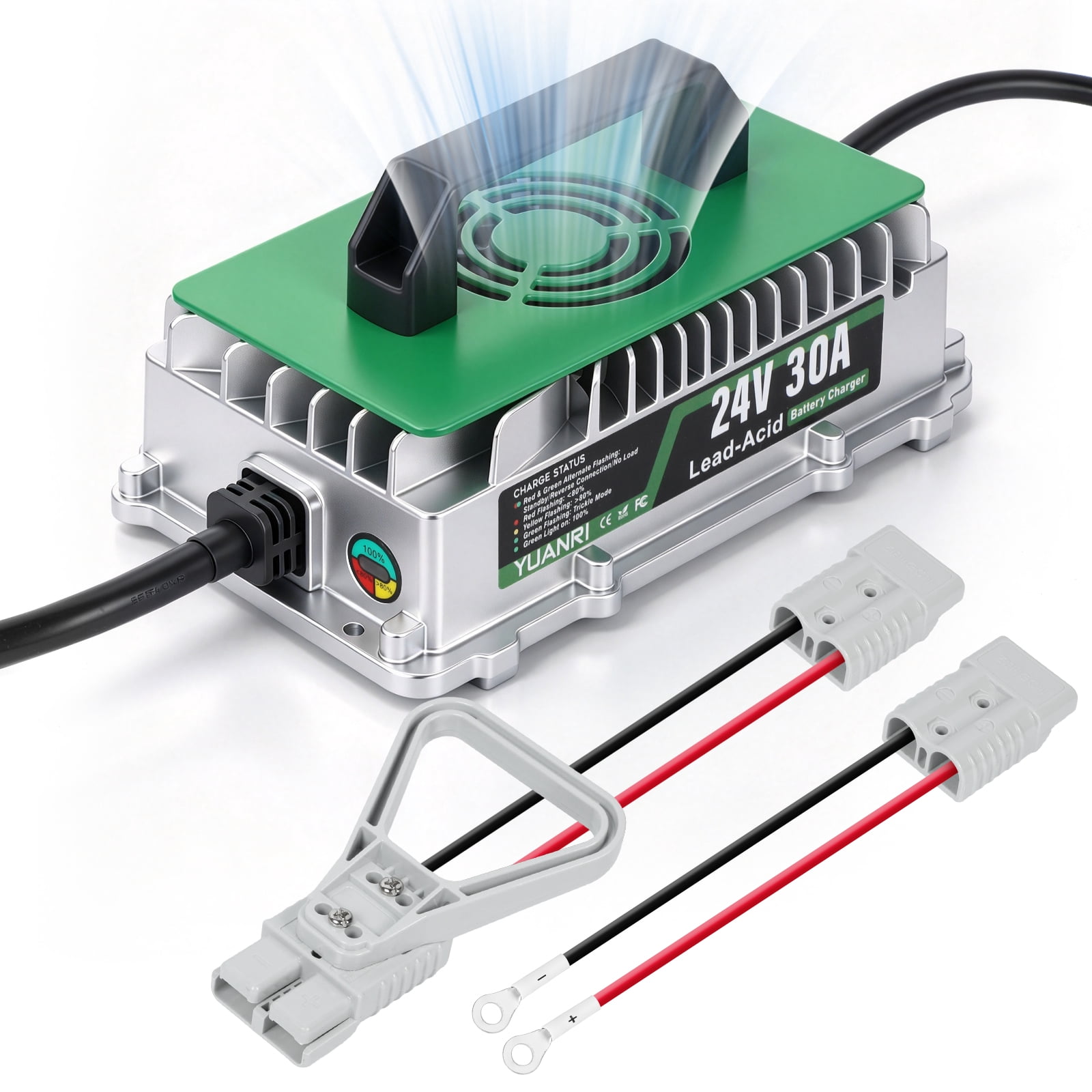 QA2430M 24V30A Lead-Acid Battery Charger, Forklift Charger for Lead ...