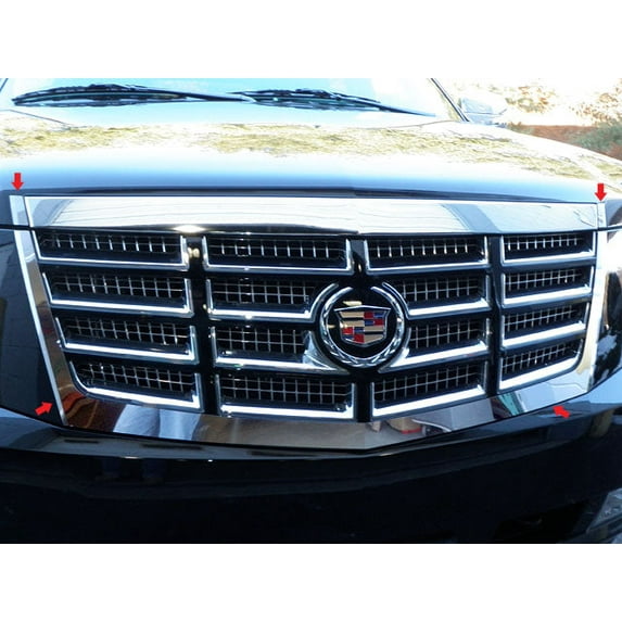 QAA 2007-2014 Fits Cadillac Escalade Stainless Steel Grille Accent 4Pc SG47255