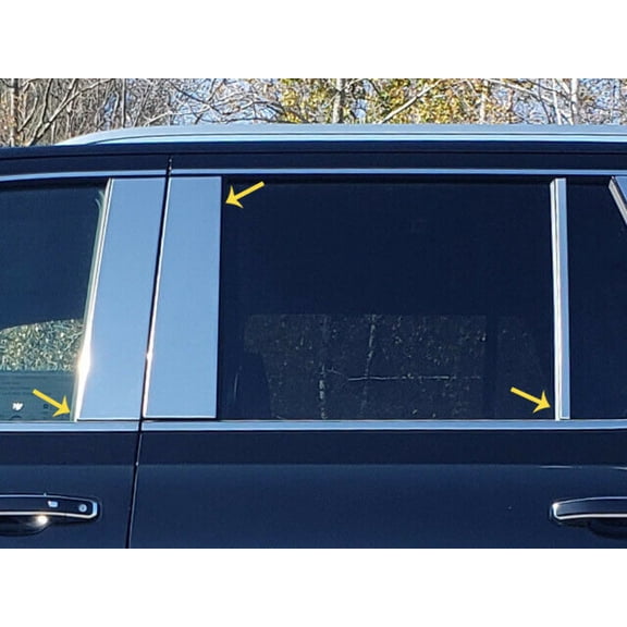 QAA PP61191 Stainless Steel Pillar Post Trim 6 Pc Set For 2021-2021 Tahoe