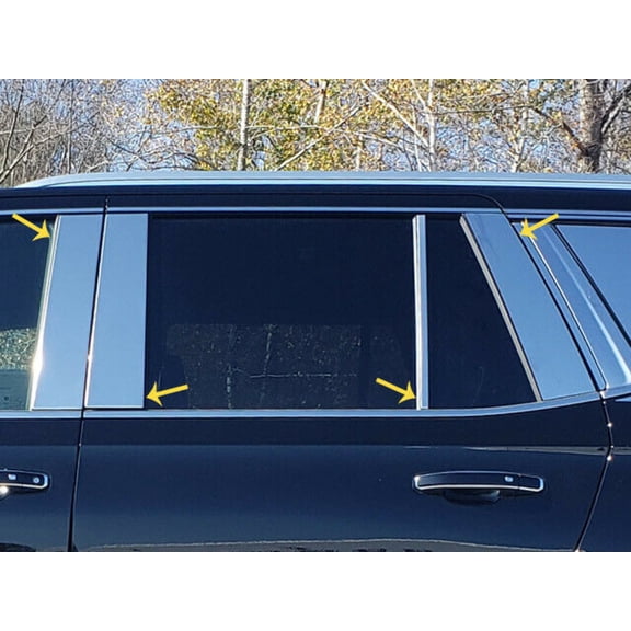 QAA PP61192 Stainless Steel Pillar Post Trim 8 Pc Set For 2021-2021 Tahoe
