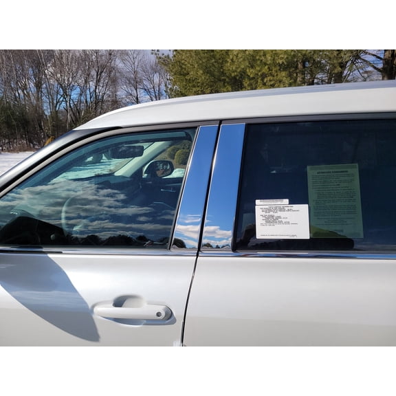 QAA Polished Pillar Post Trim 4 Pc Fits 2020-2022 Highlander Crossover