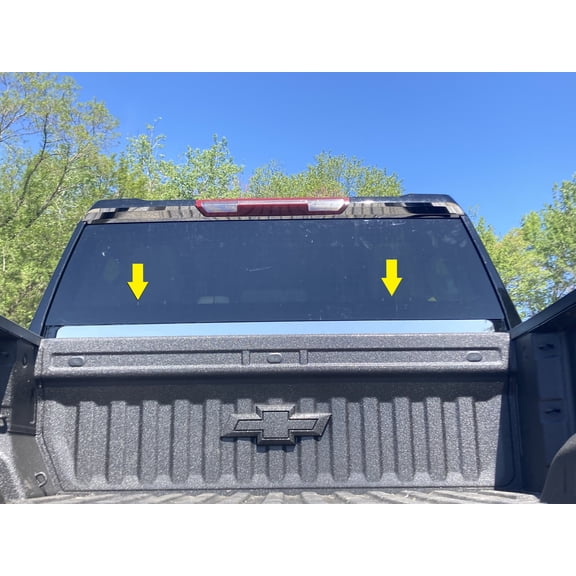 QAA RWB60184 Polished Rear Window Trim 1Pc Fits 20-24 Silverado HD