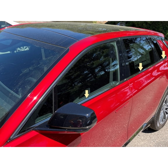 QAA part WS63220 is a 6 piece Stainless Steel Window Sill Trim Set, 5/8" Width Top of sill that is compatible with Cadillac Lyriq 2023-2024