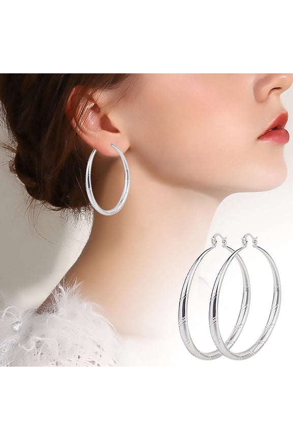 925 Sterling Silver Hoop Earrings, Wedding Jewelry