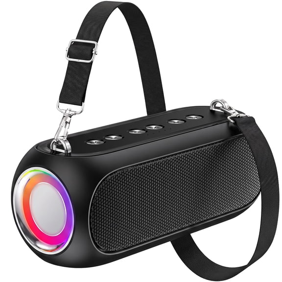 QAF Portable Bluetooth Speaker,HD Stereo Sound Wireless Bluetooth Speaker,with Bass Boost,LED lights,TWS Pairing,Outdoor Speakers for Home/Party/Camping,Gift Ideas
