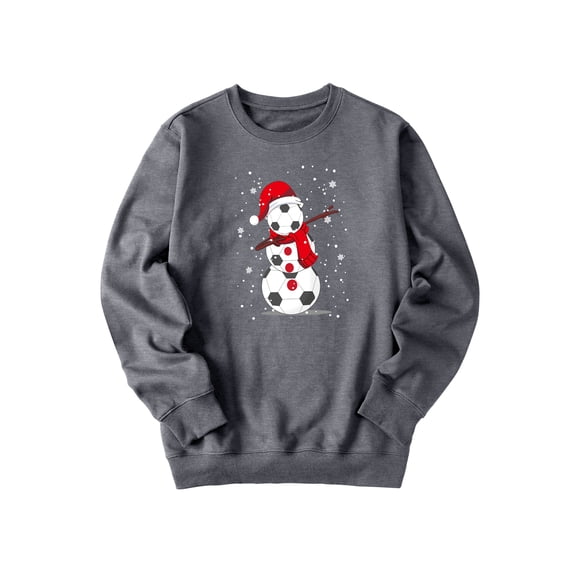 QAFOPEH Women Christmas Graphic Printed Crew Neck Long Sleeve Solid Color Top