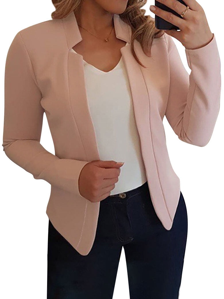 QAFOPEH Women Stand Collar Drop Shoulder Long Sleeve Solid Color Crop ...