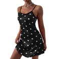 thumbnail image 1 of QAFOPEH Womens Heart Printed Valentine'S Nightdress Slip Dress, 1 of 7