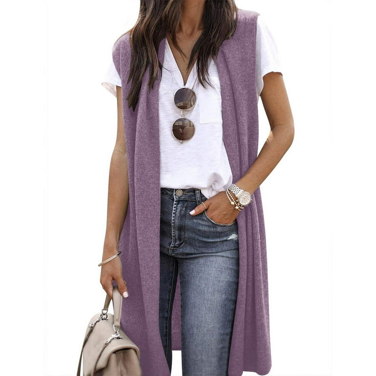 Ladies sleeveless cardigans clearance
