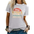 thumbnail image 1 of QAFOPEH Womens Vintage 1974 Limited Edition Shirt Crewneck Colorblock Tee 50th Birthday Gifts Tops, 1 of 7