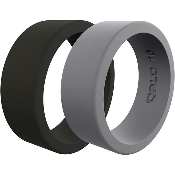 QALO Basic Grey and Black Bundle Ring Size 12