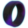 thumbnail image 1 of QALO Step Edge Men's Silicone Ring - Breathable & Durable Wedding Silicone Bands - Men Constellation Aqua Ring Size 08, 1 of 7