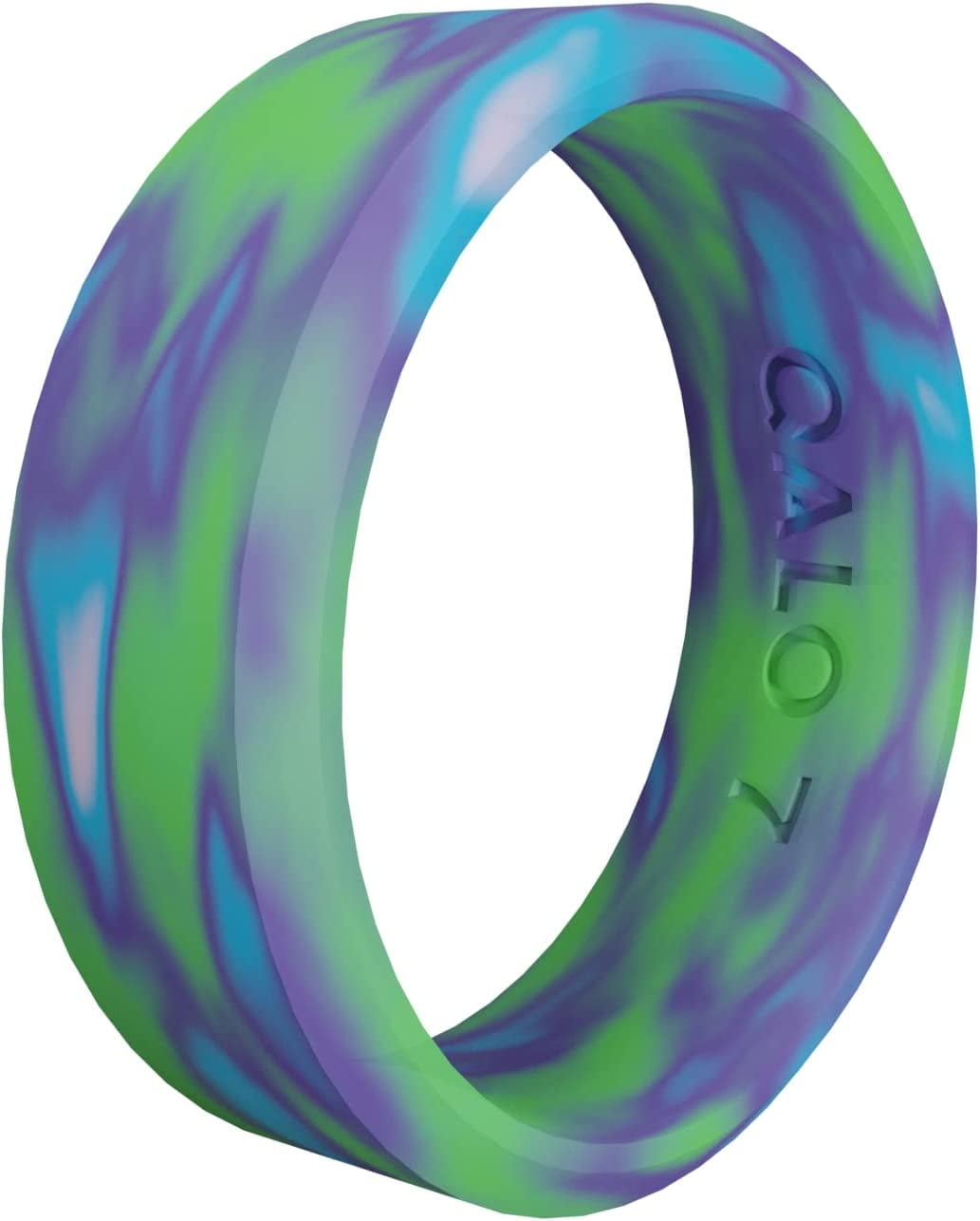 QALO Men & Women's Rubber Silicone Ring, Lake Rubber Unisex Wedding Band, Breathable, Durable Engagement Silicone Ring, 9mm Wide 2mm Thick, Multi Colors & Sizes
