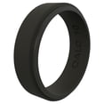 thumbnail image 1 of QALO Step Edge Men's Silicone Ring - Breathable & Durable Wedding Silicone Bands - Men Black Narrow Ring Size 11, 1 of 7