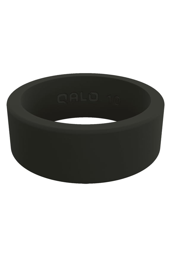 Men's Classic Ultra-Durable Silicone Ring, Black, Size 10